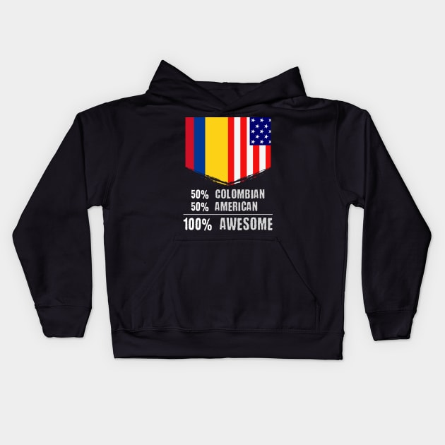 50% Colombian 50% American 100% Awesome Immigrant Kids Hoodie by theperfectpresents